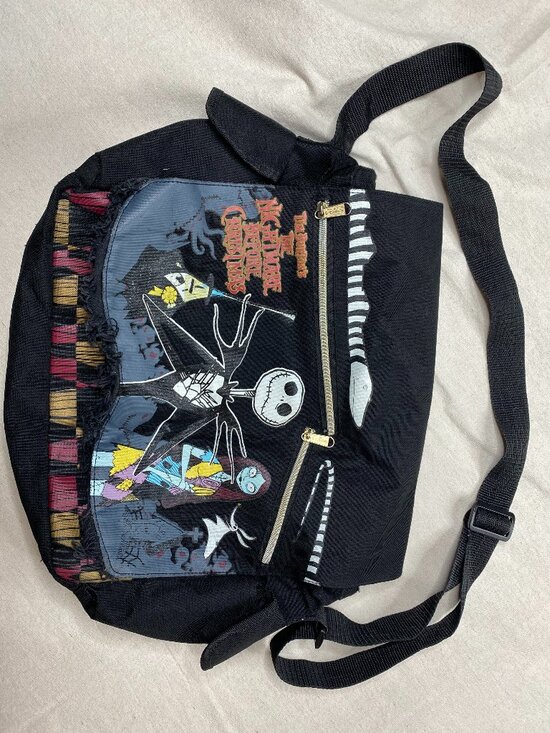 Disney Handbags - Disney Jack Skellington Nightmare Before Christmas Messenger Bag Black w Strap